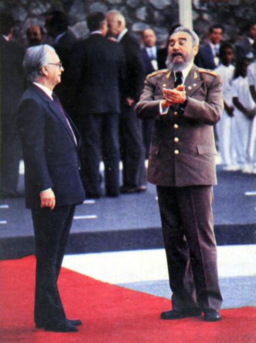 Itamar Franco e Fidel Castro