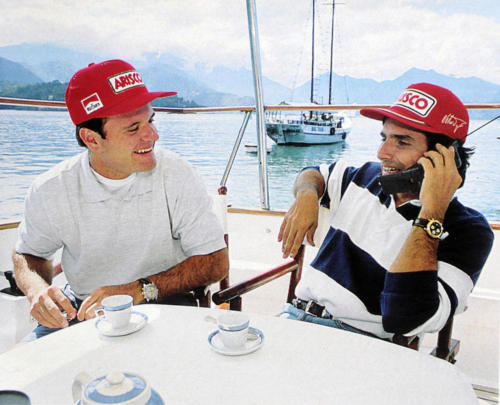 Rubens Barrichello e Nelson Piquet